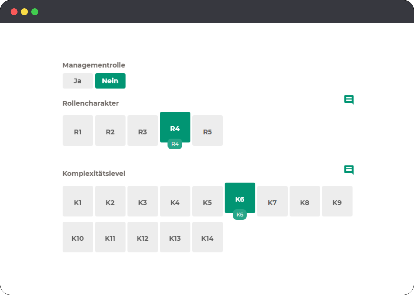 Beispielscreenshot-KI-Feature-Stellenbewertung-Grading-App-Kienbaum
